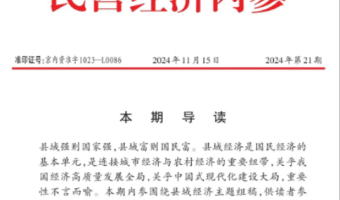 北京蓝海智库联合创始人在全国工商联民营经济研究会内参发表署名文章